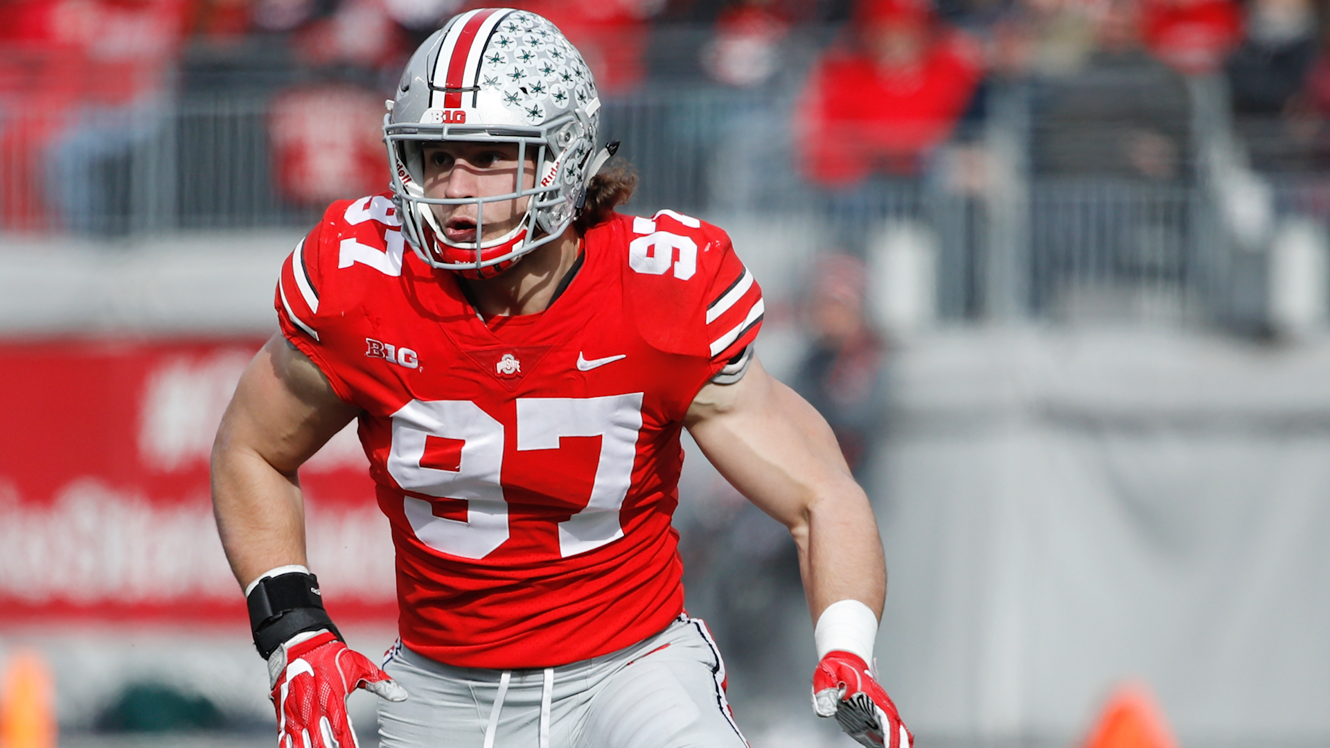 Nick Bosa mocks Baker Mayfield with flag-planting following sack