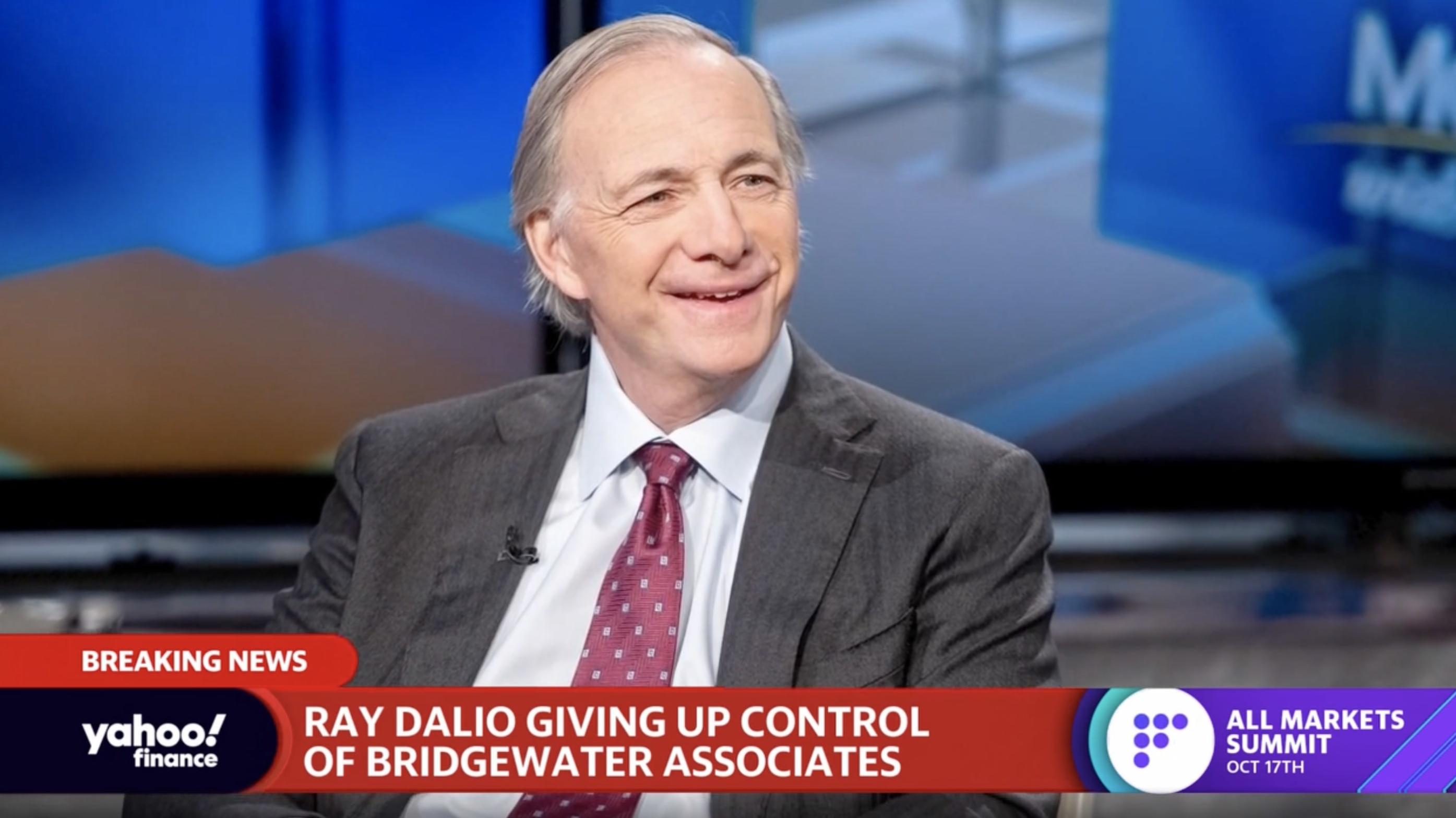 Ray Dalio gives up Bridgewater's control as part of succession plan