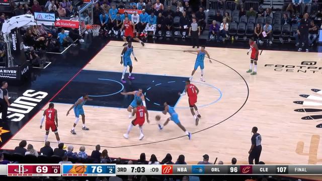 Dario Saric with a block vs the Houston Rockets