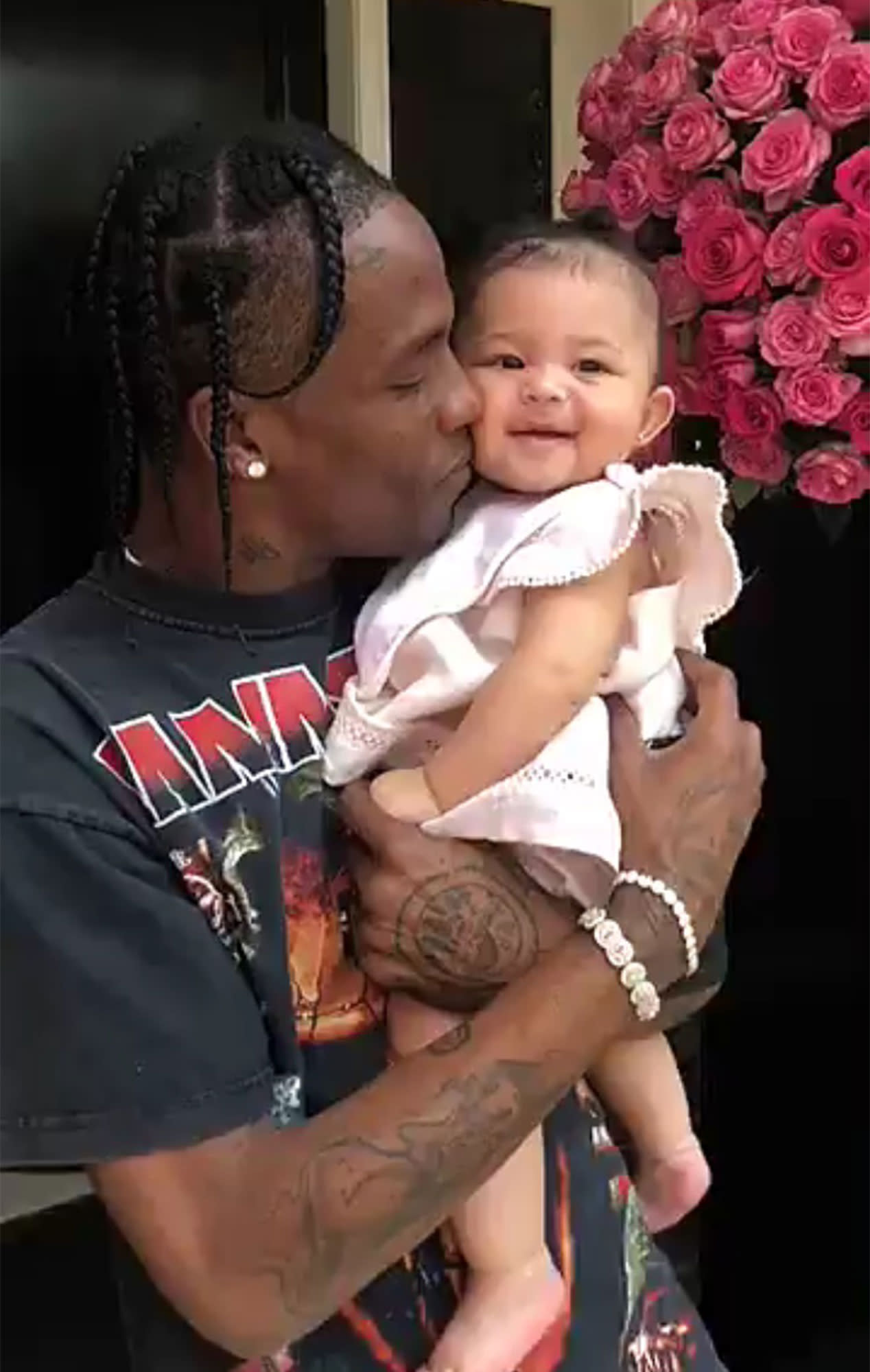 Travis Scott Snuggles with Baby Stormi as He Gifts 'Wifey' Kylie Jenner a Vintage Rolls Royce