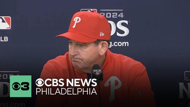 Philadelphia Phillies manager Rob Thomson talks after season-ending loss to New York Mets in NLDS