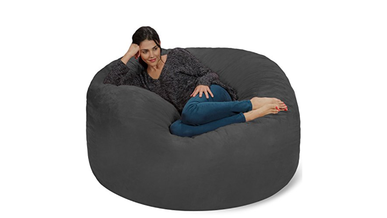 Midnight Chamois Bean Bag Chair, Slipcover + Insert - Yahoo Shopping