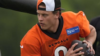 Associated Press - Cincinnati Bengals quarterback Joe Burrow runs drills with the ball during the NFL football team's practice on Tuesday, May 7, 2024, in Cincinnati. (AP Photo/Carolyn Kaster)