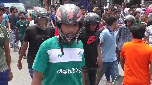 Police and opposition party supporters clash in Bangladesh