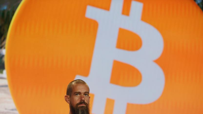 MIAMI, FLORIDA - JUNE 04:  Jack Dorsey creator, co-founder, and Chairman of Twitter and co-founder & CEO of Square speaks on stage at the Bitcoin 2021 Convention, a crypto-currency conference held at the Mana Convention Center in Wynwood on June 04, 2021 in Miami, Florida. The crypto conference is expected to draw 50,000 people and runs from Friday, June 4 through June 6th.  (Photo by Joe Raedle/Getty Images)