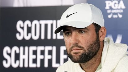 Associated Press - Scottie Scheffler speaks during a news conference during the PGA Championship golf tournament at the Valhalla Golf Club, Tuesday, May 14, 2024, in Louisville, Ky. (AP Photo/Sue Ogrocki)