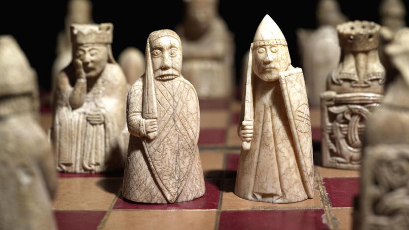 Lewis Chessmen (1150-1200) from Scotland