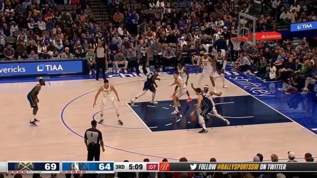 Bruce Brown with a block vs the Dallas Mavericks