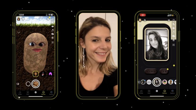 Snapchat will lets creators sell upgrades to popular lenses, like the talking potato effect, 