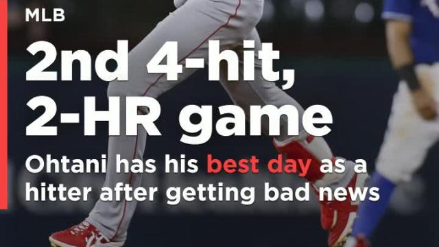 Ohtani's best day as a hitter came on his worst day as a pitcher