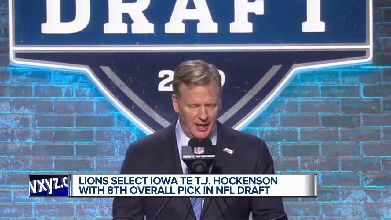 NFL Draft: Detroit Lions select Iowa tight end T.J. Hockenson with No. 8  pick