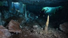 Hallan antigua mina de ocre en cuevas submarinas de México