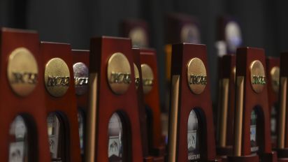 Getty Images - WICHITA, KANSAS - MARCH 16: Trophies are displayed before the Division II Men's Wrestling Championship held at Hartman Arena on March 16, 2024 in Wichita, Kansas. (Photo by Evert Nelson/NCAA Photos via Getty Images)