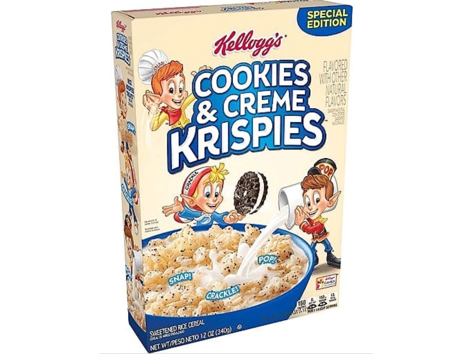 Cookie crisp. Kellogg's Krispies. Cookies and Cream.