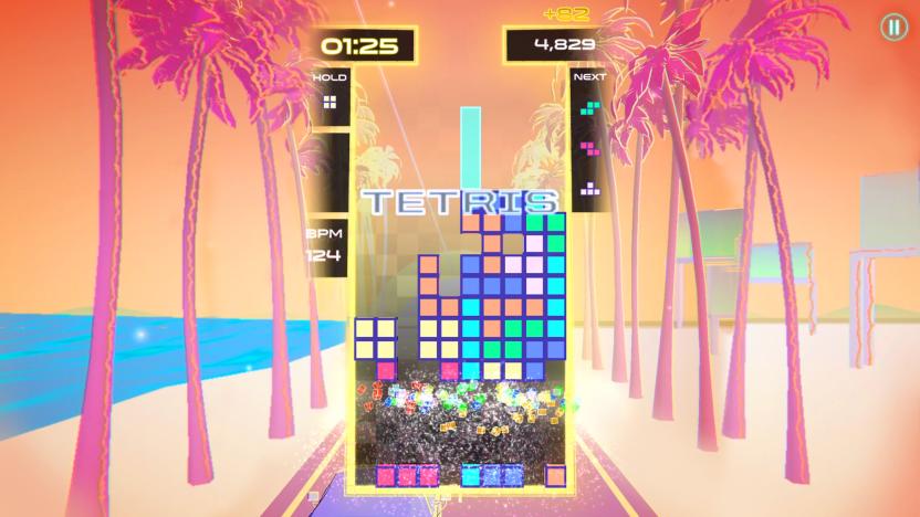 'Tetris Beat' from Apple Arcade on an iPhone