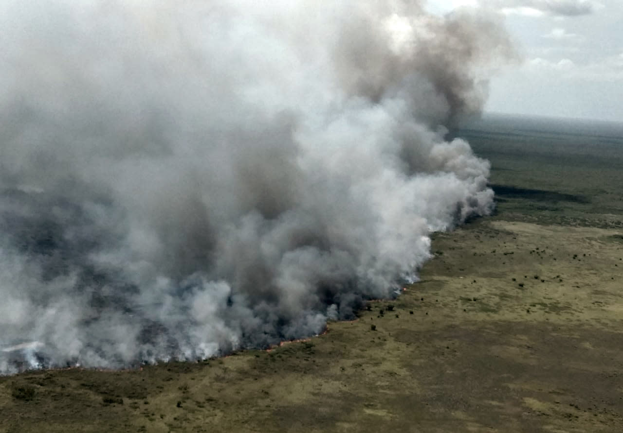 Fire rages through reserve in Mexico's resortfilled Yucatan