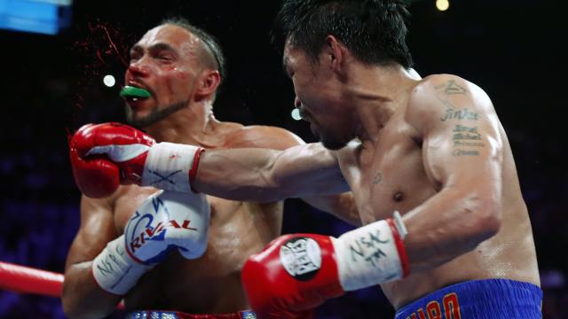 Highlights of the Manny Pacquiao-Keith Thurman title fight