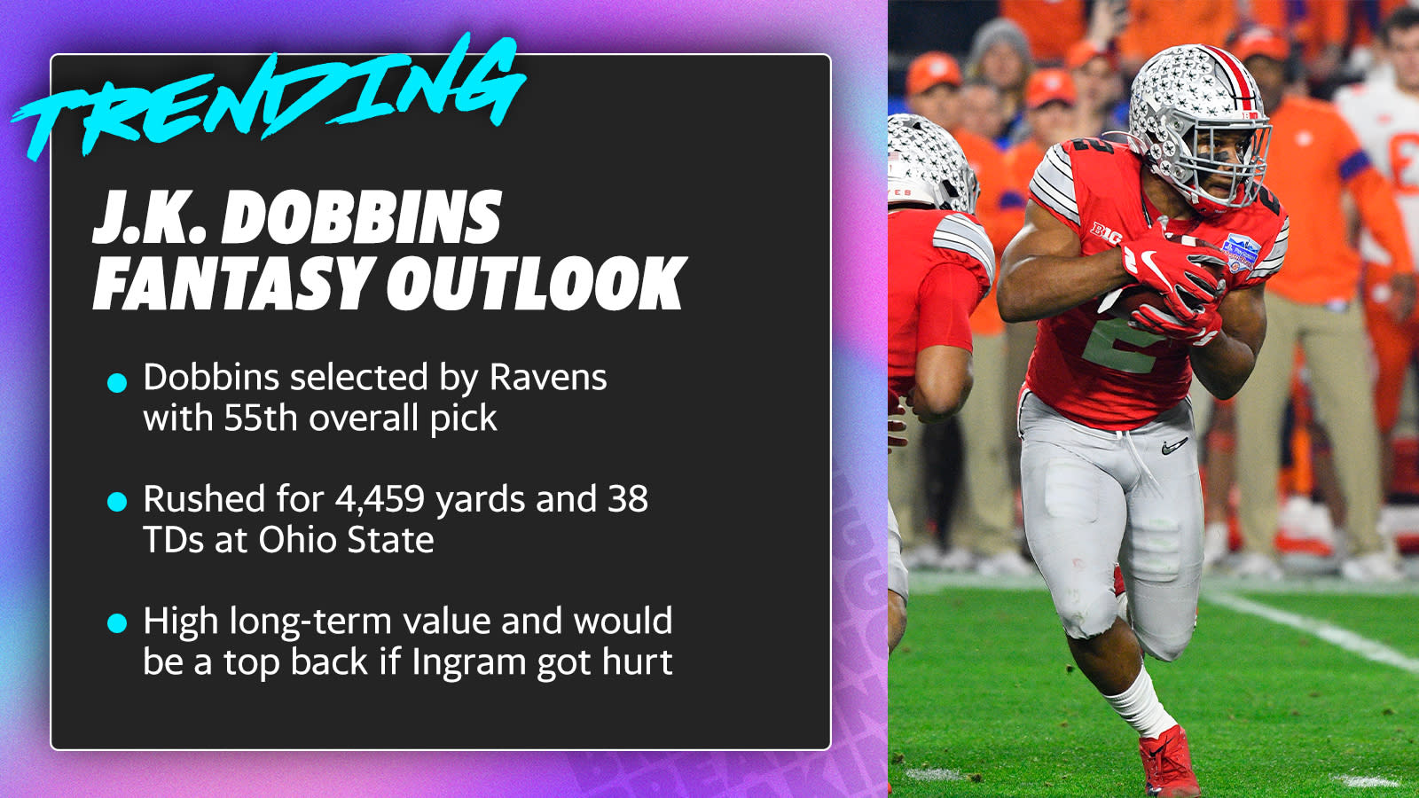 JK Dobbins Fantasy Outlook: Provide most value to Ravens offense?