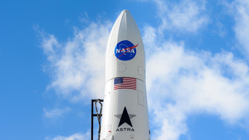 Astra rocket carrying NASA ELaNa 41 payload on launch pad