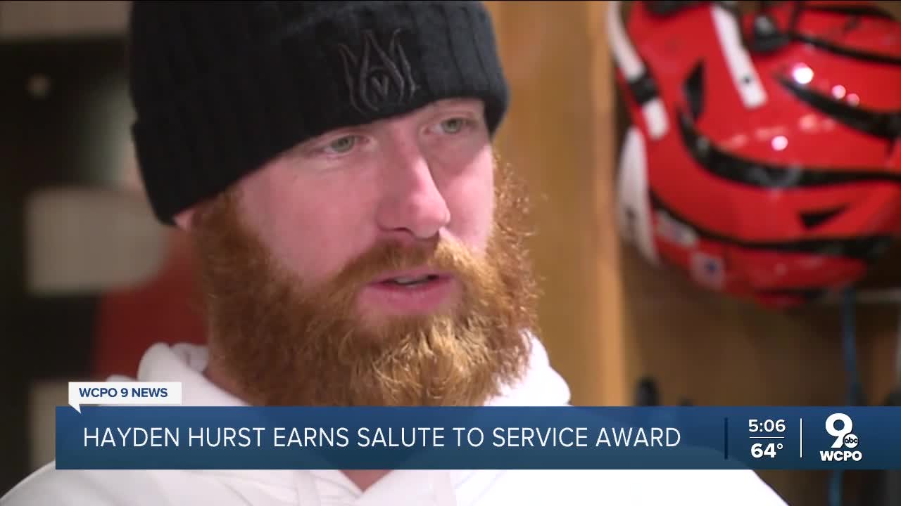 Bengals Hayden Hurst Nominated for NFL's Salute to Service Award