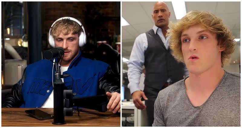 Logan Paul reveals Dwayne Johnson messaged him recently after years of no contact after 'suicide forest' incident - Yahoo News