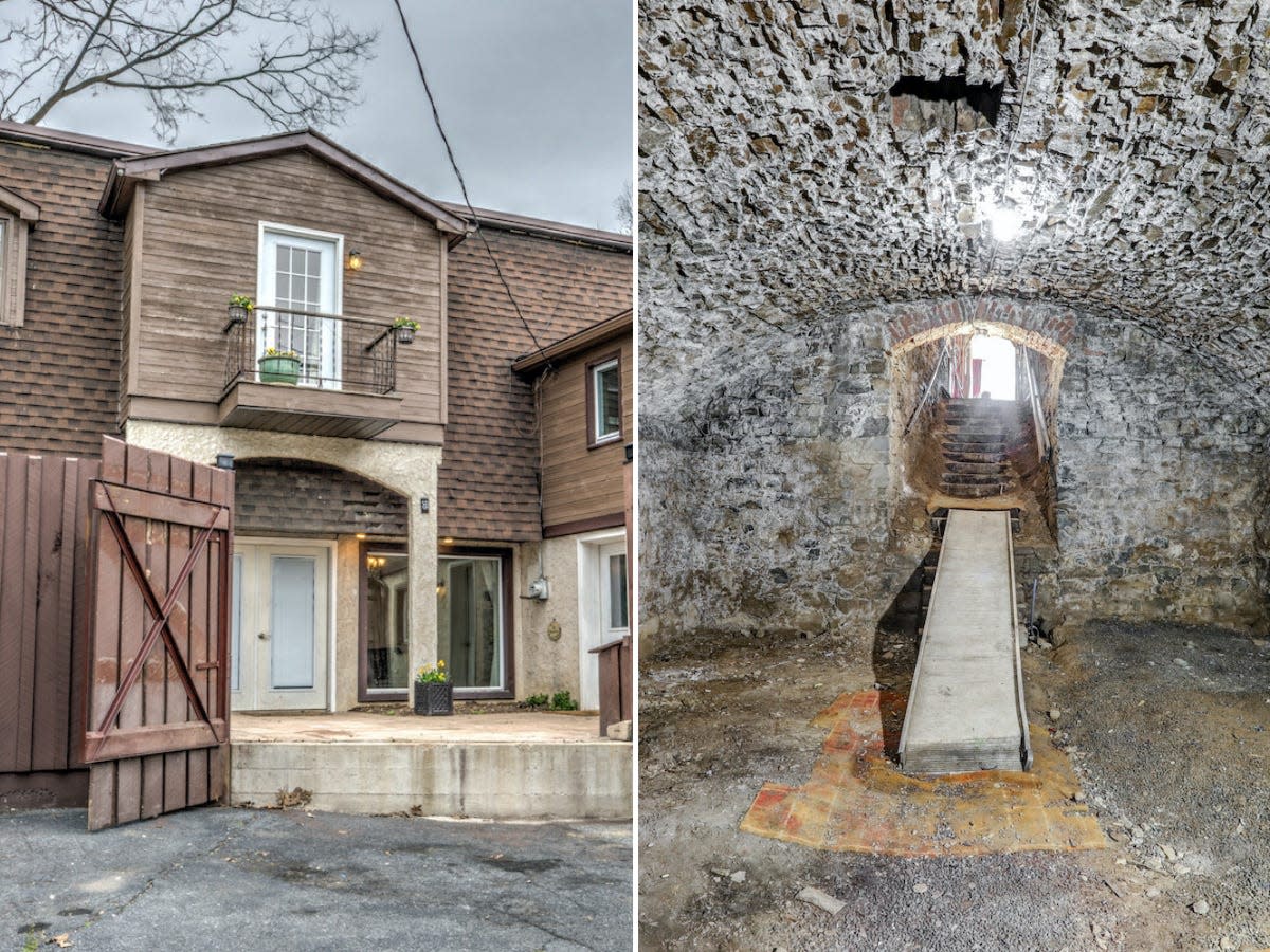 A Pennsylvania home listed for $297,000 comes with a huge cave built into it. Ta..