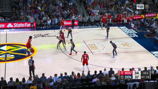 Eric Gordon with a deep 3 vs the Denver Nuggets