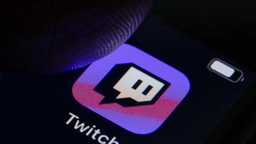 BERLIN, GERMANY - OCTOBER 11: In this photo illustration the logo of live streaming video platform Twitch is displayed on a smartphone on October 11, 2019 in Berlin, Germany. (Photo Illustration by Thomas Trutschel/Photothek via Getty Images)