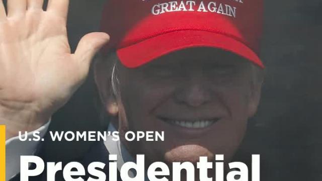 LPGA golfers react as Trump makes presidential history at Women's Open