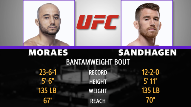 Mad Bets: UFC Moraes vs. Sandhagen Betting Odds