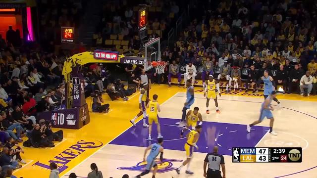 Jaren Jackson Jr. with a 2-pointer vs the Los Angeles Lakers