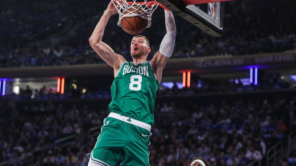 HIGHLIGHTS: Porzingis has record-setting debut with Celtics