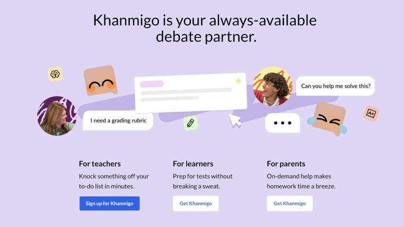 A Screenshot of Khanmigo's website.