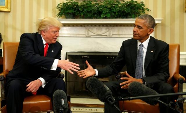 President-elect Donald Trump meets with President Barack Obama. (Photo: Kevin Lamarque/Reuters)