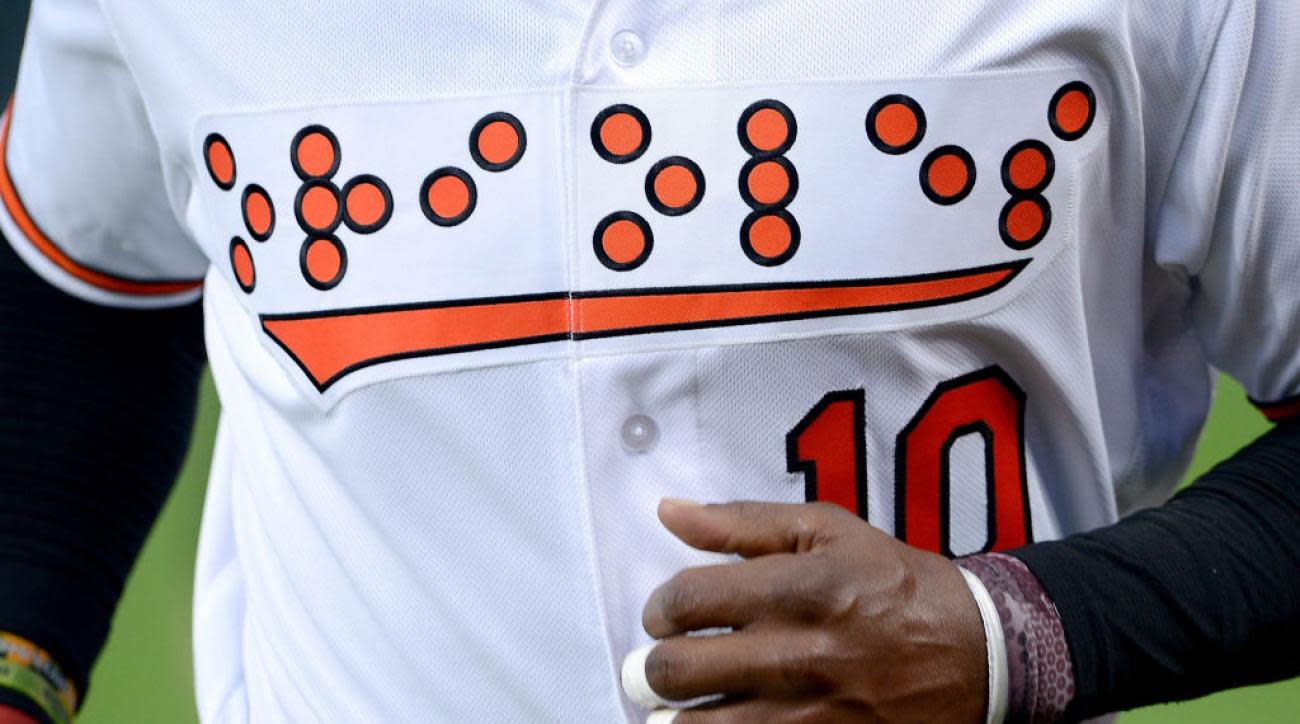 baltimore orioles braille jersey
