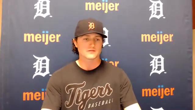 Detroit Tigers' Casey Mize frustrated with home plate umpire about glove situation