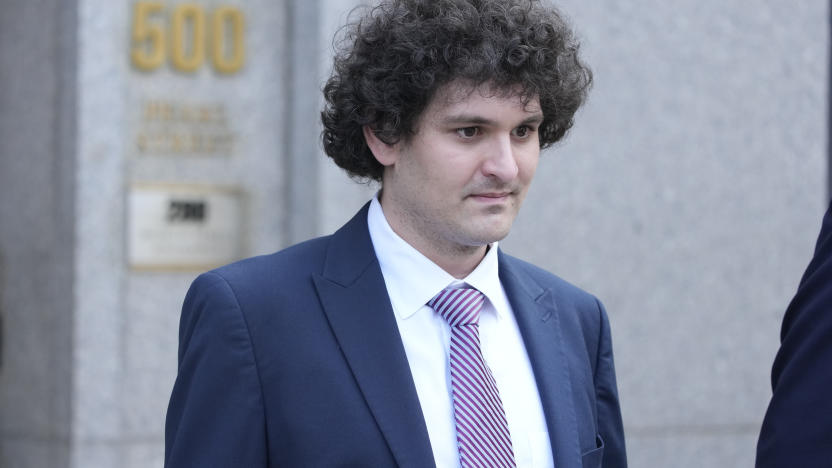 FILE - FTX founder Sam Bankman-Fried leaves Federal court, Wednesday, July 26, 2023, in New York. Prosecutors asked a New York judge on Friday, March 15, 2024 to sentence FTX founder Sam Bankman-Fried to between 40 and 50 years in prison for cryptocurrency crimes they described as a “historic fraud.”(AP Photo/Mary Altaffer)