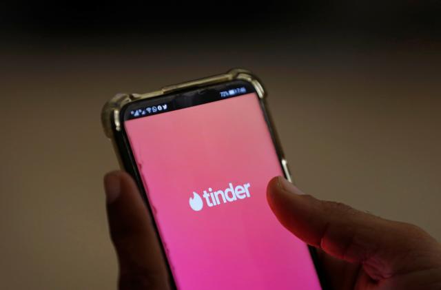 The dating app Tinder is shown on a mobile phone in this picture illustration taken September 1, 2020. Picture taken September 1, 2020. REUTERS/Akhtar Soomro/Illustration