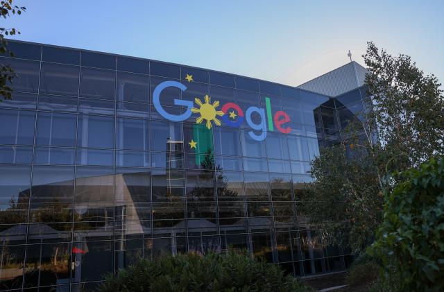 MOUNTAIN VIEW, CA - OCTOBER 28: Google headquarters is seen in Mountain View, California, United States on October 28, 2021. (Photo by Tayfun Coskun/Anadolu Agency via Getty Images)