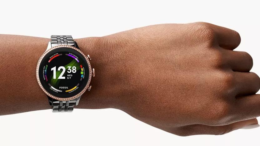 A Fossil Gen 6 smartwatch on a person's wrist