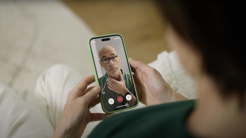 A virtual doctor visit shown on a smartphone