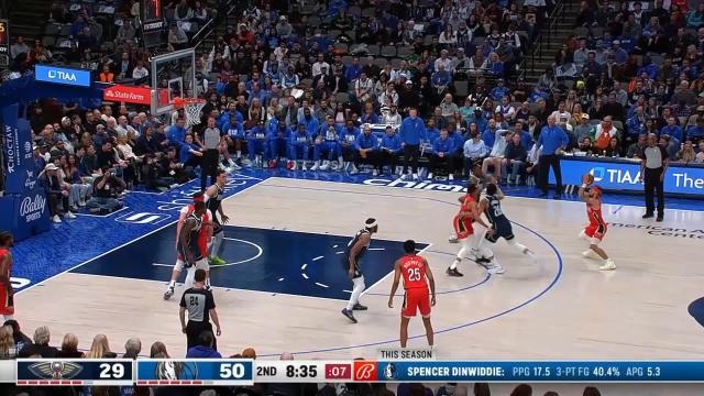 Jose Alvarado with an assist vs the Dallas Mavericks