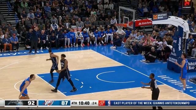 Jalen Suggs with a dunk vs the Oklahoma City Thunder