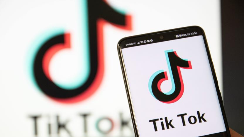 TikTok closeup logo displayed on a phone screen, smartphone and keyboard are seen in this multiple exposure illustration. Tik Tok is a Chinese video-sharing social networking service owned by a Beijing based internet technology company, ByteDance.  It is used to create short dance, lip-sync, comedy and talent videos. ByteDance launched TikTok app for iOS and Android in 2017 and earlier in September 2016 Douyin fror the market in China. TikTok became the most downloaded app in the US in October 2018. President of the USA Donald Trump is threatening and planning to ban the popular video sharing app TikTok from the US because of the security risk. Thessaloniki, Greece - August 1, 2020 (Photo by Nicolas Economou/NurPhoto via Getty Images)