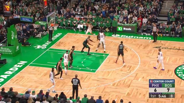 Mikal Bridges with a dunk vs the Boston Celtics