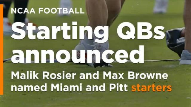 Malik Rosier named Miami's starting QB, Pitt going with USC transfer Max Browne