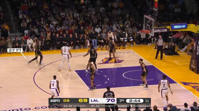 Austin Reaves with a deep 3 vs the Golden State Warriors
