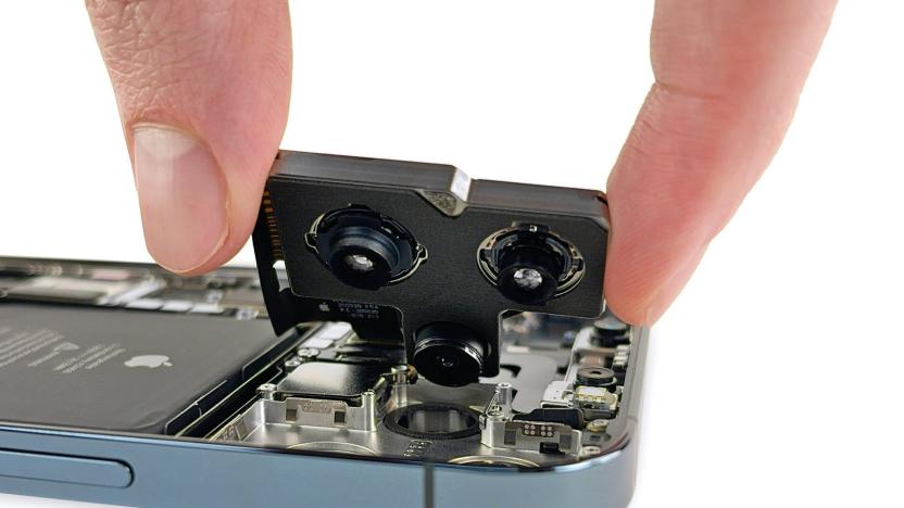 Apple iPhone 12 Pro Max teardown with camera removed