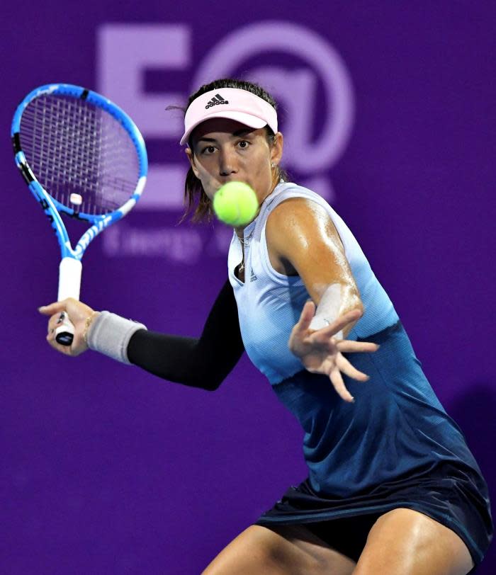 Muguruza, durante el partido de este viernes (Foto: EFE).