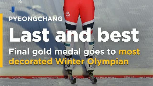 Final gold medal in PyeongChang goes to most decorated Winter Olympian ever